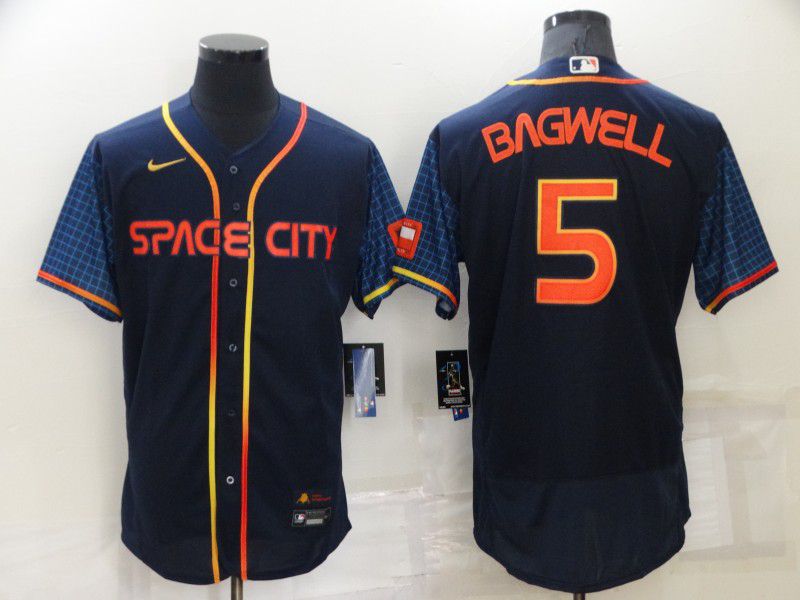 Men Houston Astros 5 Bagnell Blue City Edition Elite Nike 2022 MLB Jersey